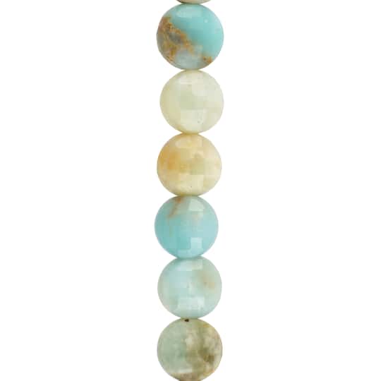 Faceted Amazonite Coin Beads, 8mm by Bead Landing&#x2122;